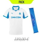 Pack 1 Maillot OM Domicile Authentique 25/26 = 1 écharpe OM offerte
