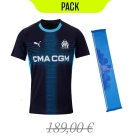 Pack 1 Maillot OM Extérieur Authentique 25/26 = 1 écharpe OM offerte