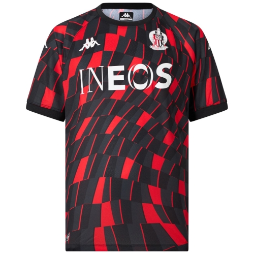 OGC Nice Kids Home Pre-Match Player T-Shirt Black